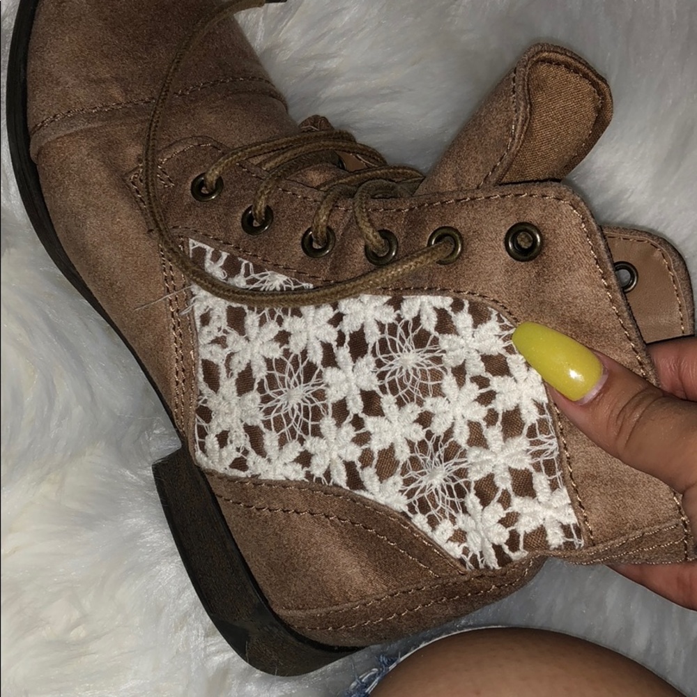 girly ankle combat boots